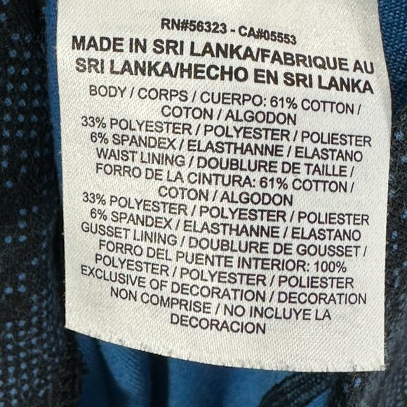 Nike Dri Fit Pants Womens Medium Blue Stripe Stretch Compression Run Yoga Crop - Picture 7 of 7